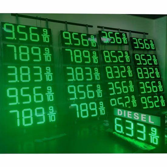 Exhibición al aire libre de la muestra del precio de la gasolina del LED regular durable ahorro de energía
